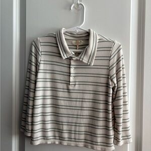NWT Tullabee Green Striped Kids Polo Shirt